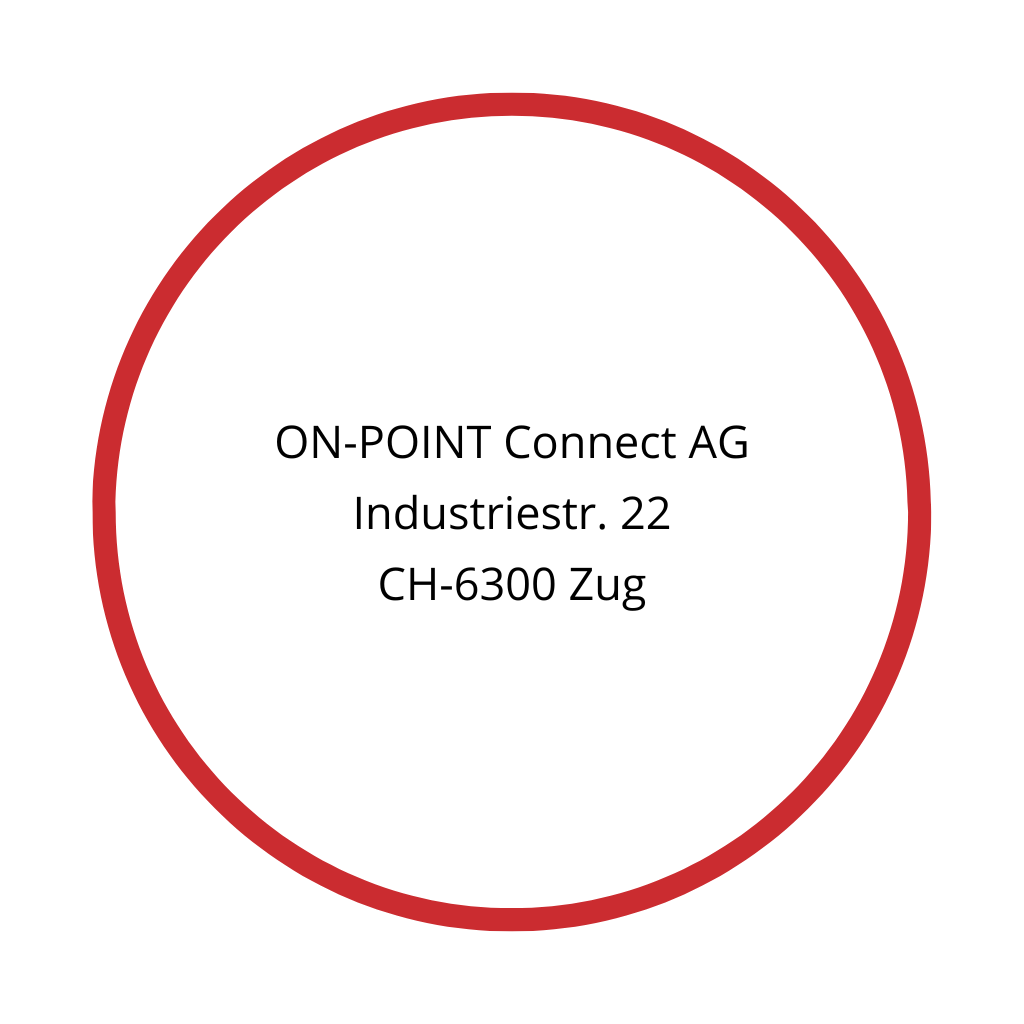 Zug office postal adress in a red circle